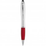 10678501-Długopis ze stylusem Nash-Srebrny,Czerwony