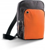 0301-ANT-Mała torba na ramię-antracytowy/pomarańczowy