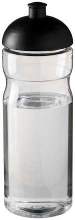 21004700-Bidon H2O Base® o pojemności 650 ml z wypukłym wieczkiem-przezroczysty/czarny