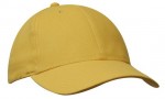 H4199-ŻÓŁ-6-panelowa czapka z grubej bawełny-żółty