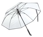 0103401-Automatyczny parasol VIP, czarny-czarny, transparentny