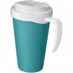 21042111-Americano Grande 350 ml mug with spill-proof lid-Błękitny, Biały