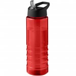 21048206-H2O Active® Eco Treble bidon z pokrywką z tutką o pojemności 750 ml-Czerwony, Czarny