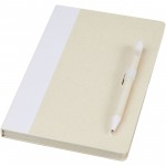 10781101-Dairy Dream zestaw z notatnikiem A5 i długopisem-Biały