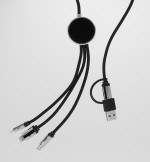 EG058803-DŁUGI KABEL 4W1 Z PODŚWIETLANYM LOGO-Czarny