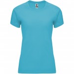 R04084U4-Bahrain sportowa koszulka damska z krótkim rękawem-Turkusowy xl