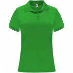 R04105D2-Monzha sportowa koszulka damska polo z krótkim rękawem-Green Fern m