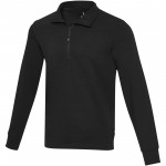 37546902-Tin sweter unisex Aware™ z materiałów z recyklingu z zamkiem błyskawicznym na 1/4 długości-Czarny m